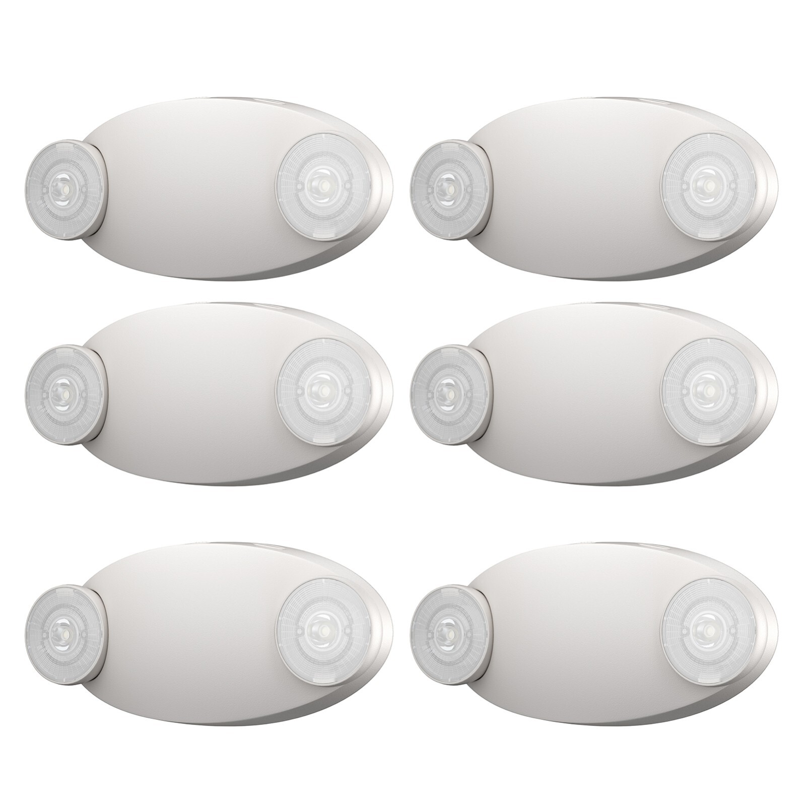 UL Listed 6 Packs-Led Emergency Light Battery Commercial Emergency Exit Lights.