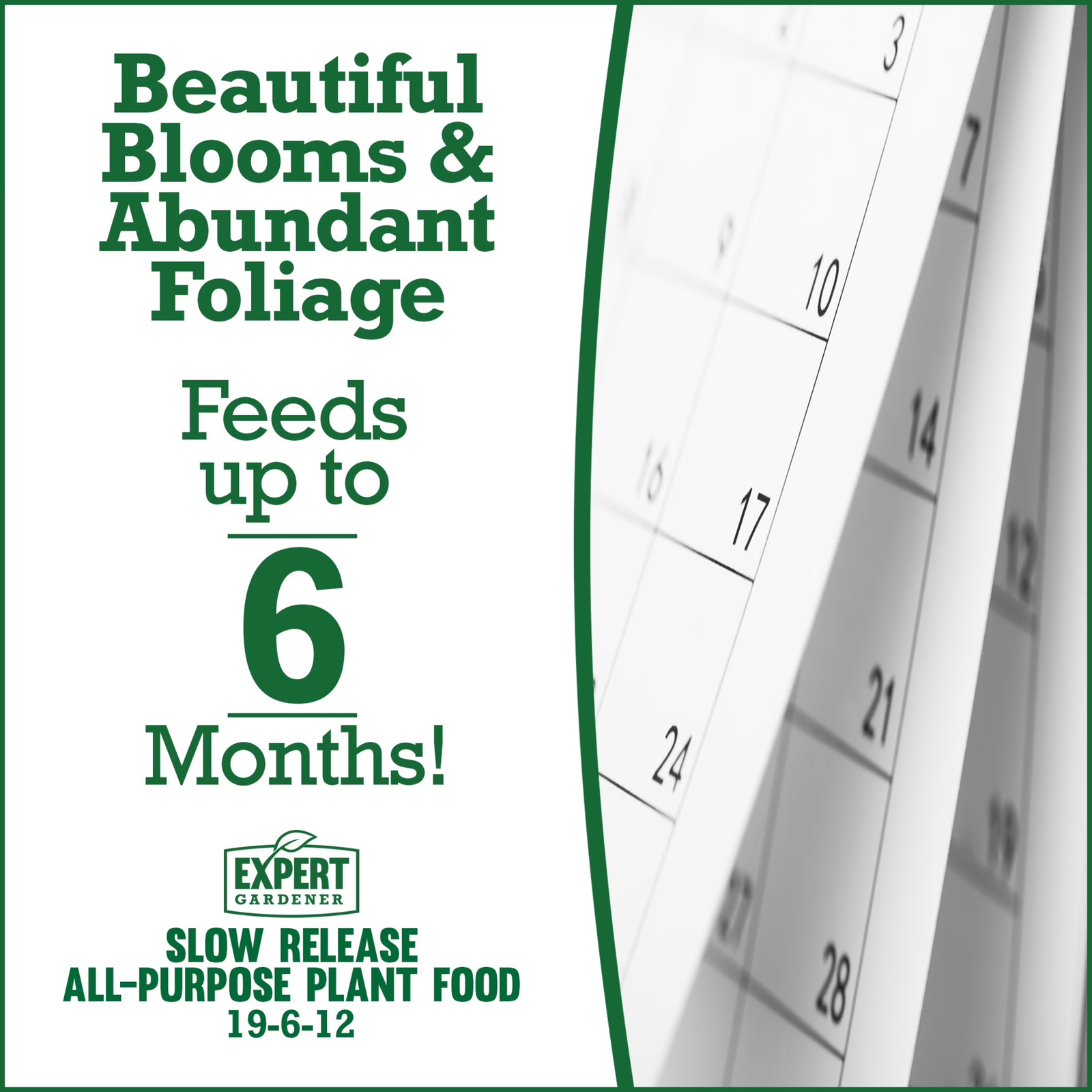 Indoor & Outdoor Plant Food 19-6-12 Fertilizer, Feeds up to 6 Months; 2 Lb.