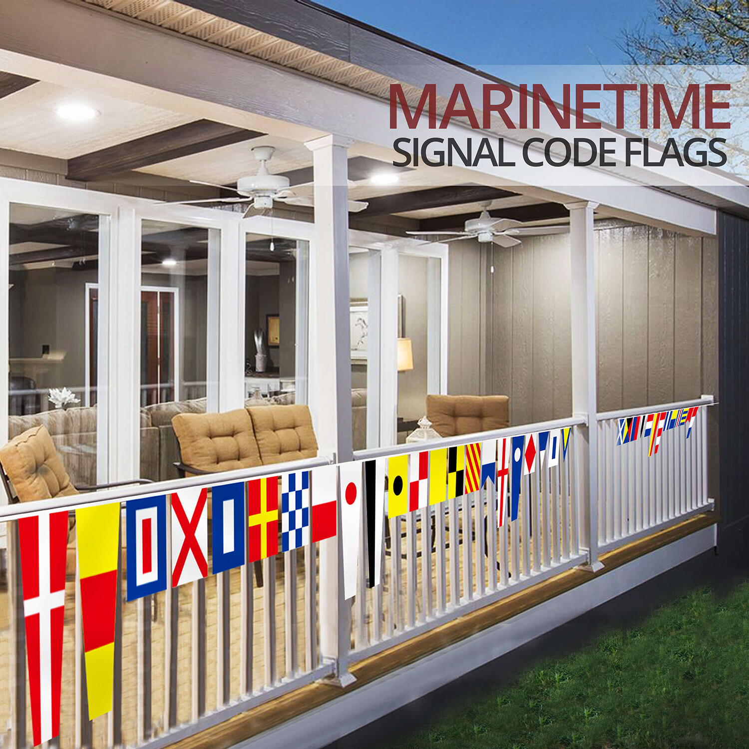 Anley International Maritime Signal Code String Flags Set of 40 Flags