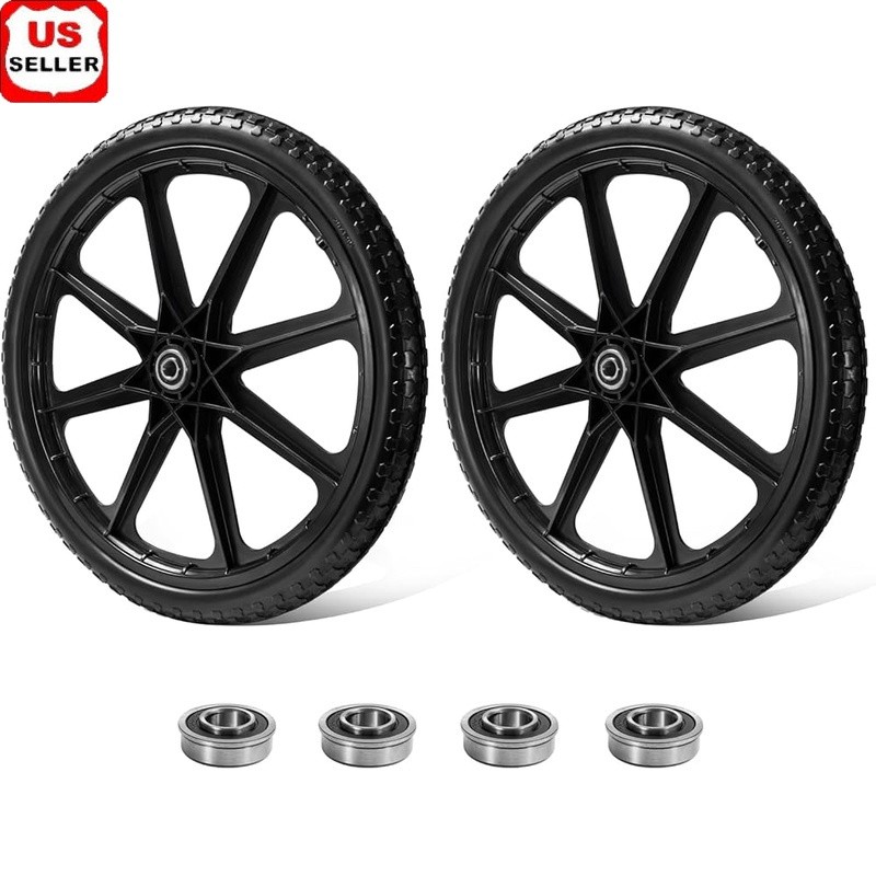 20 Inch Flat Free Tire Wheels Wheelbarrow Garden Utility Cart 300lb Load New
