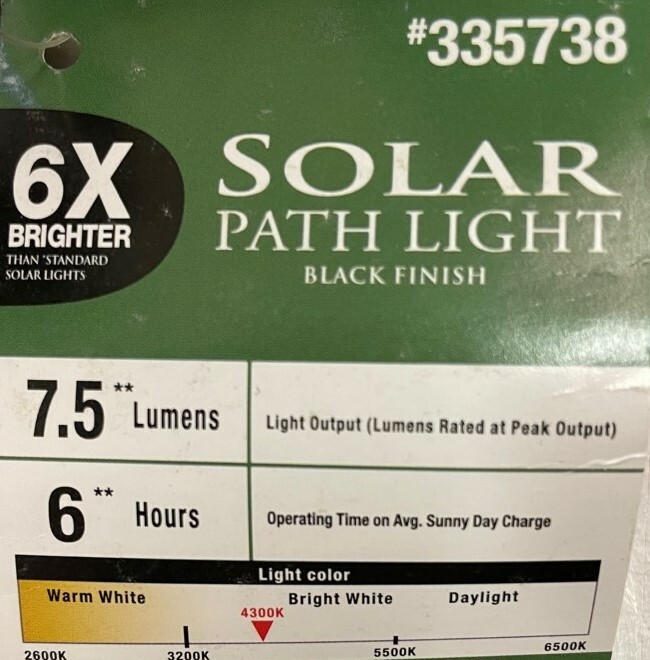 LG Sourcing 7.5 Lumen Solar Flood Light – Black – SPS2-P1-BK-T24 – NEW