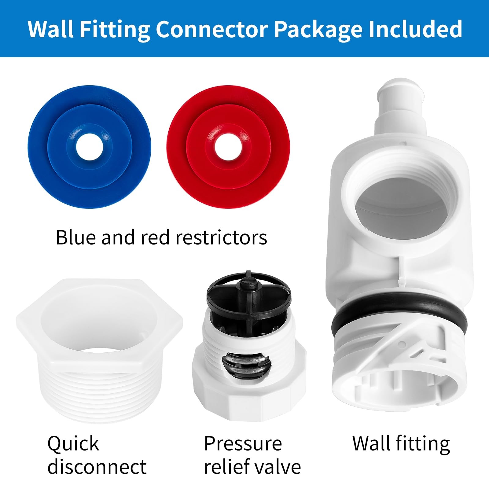 9-100-9001 Wall Fitting Connector Compatible with Polaris 1.8in*5.1in*0.6in