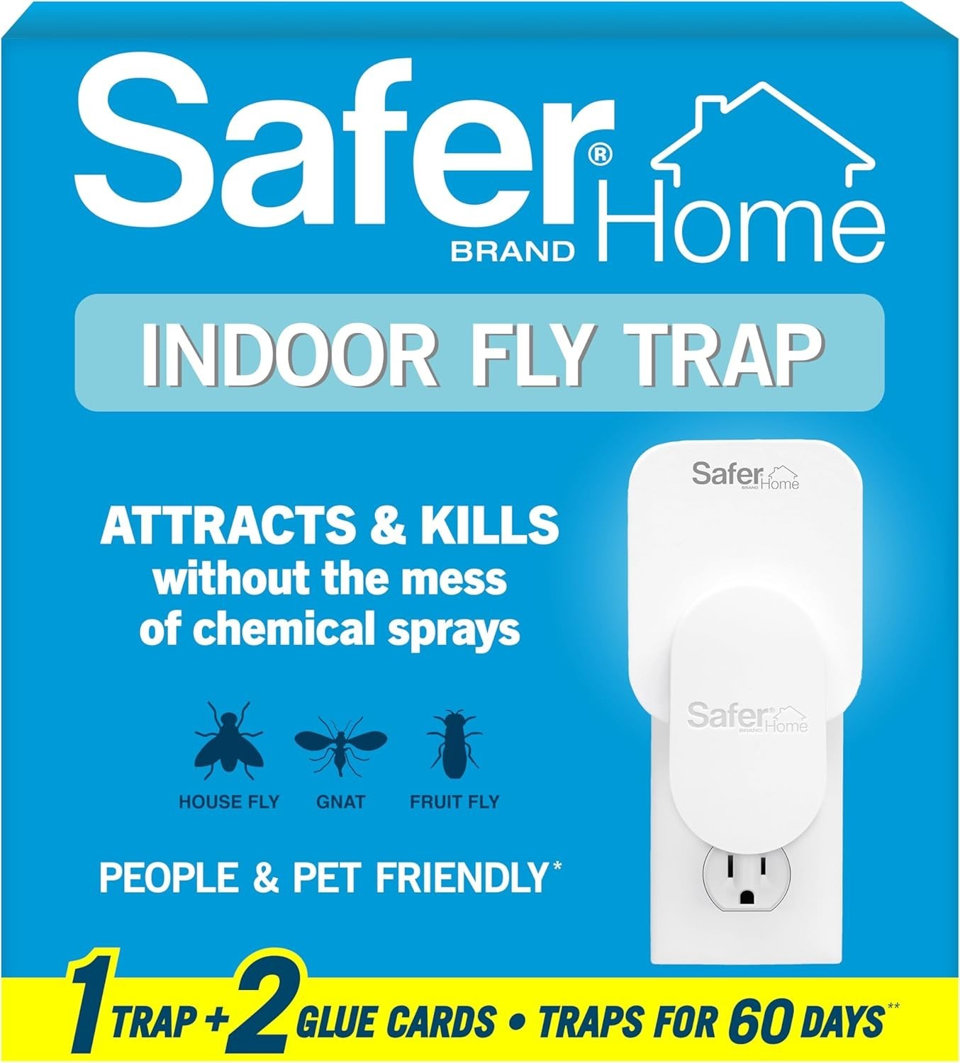 Plug-In Gnat and Fruit Fly Trap SH502 – Child and Pet Safe Indoor Insect Control