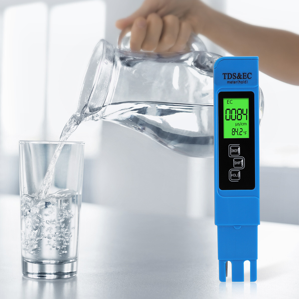 Digital TDS EC Temperature Tester Meter 0-9999ppm – Instant Water Quality Check