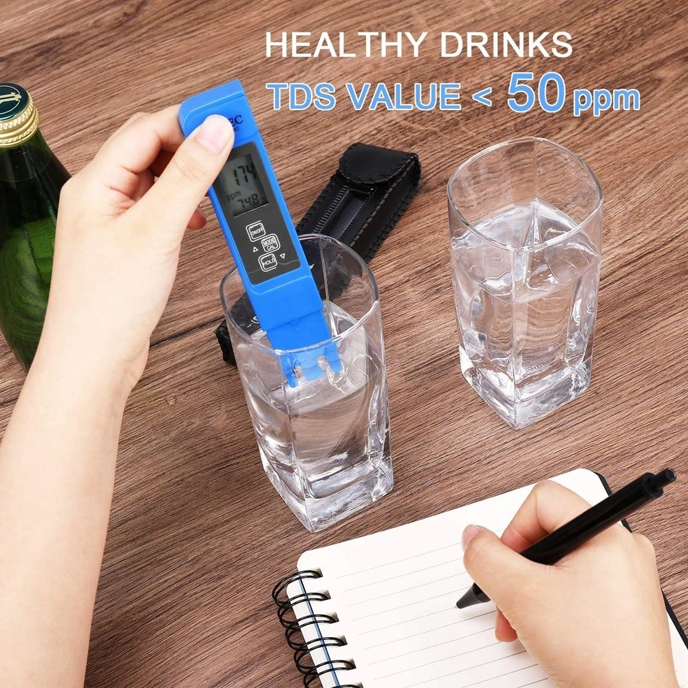 2PCS Digital pH TDS Meter Water Quality Tester 0-14 pH 9990ppm Temp LCD