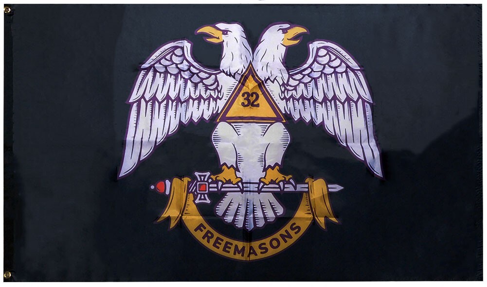 3×5 32nd Degree Freemasons Mason Premium 100D 3’x5′ Woven Poly Nylon Flag Banner