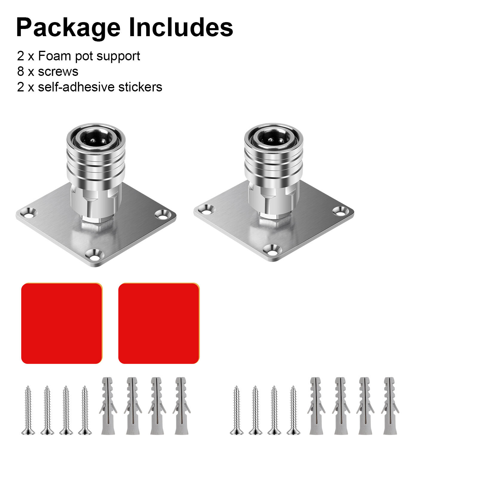Pressure Washer Foam Cannon Holder with 1/4 Quick Connector for Garage Wall Rack