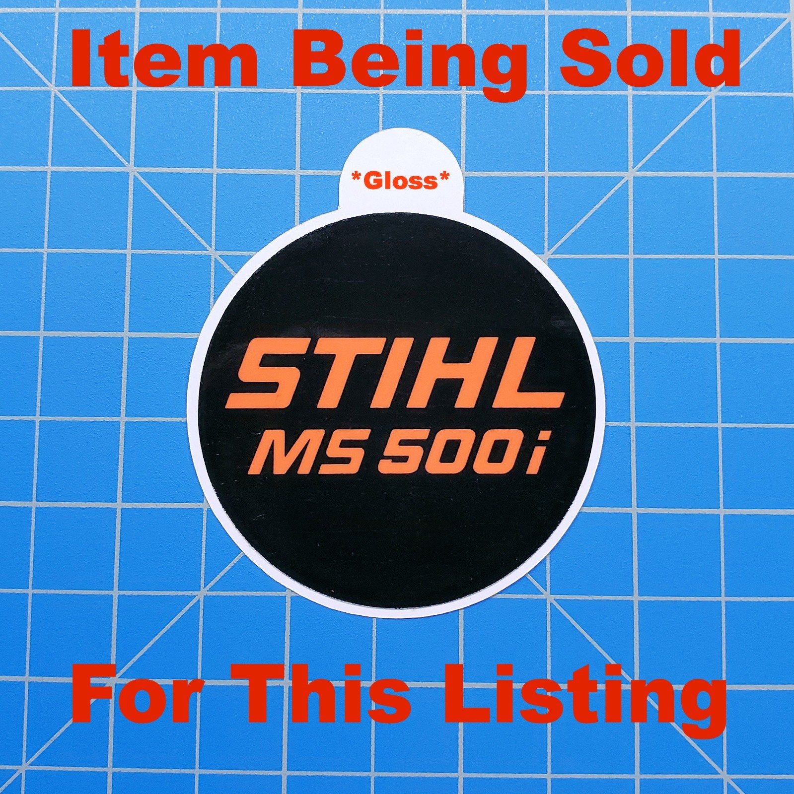 Vinyl Sticker for Stihl MS 500i Recoil Badge “Full Overlay”