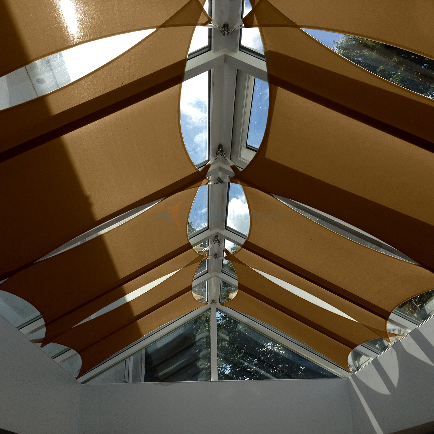 Outdoor Sun Shade Sail Rectangle Brown Canopy Cover UV Blcok Garden Patio Pool