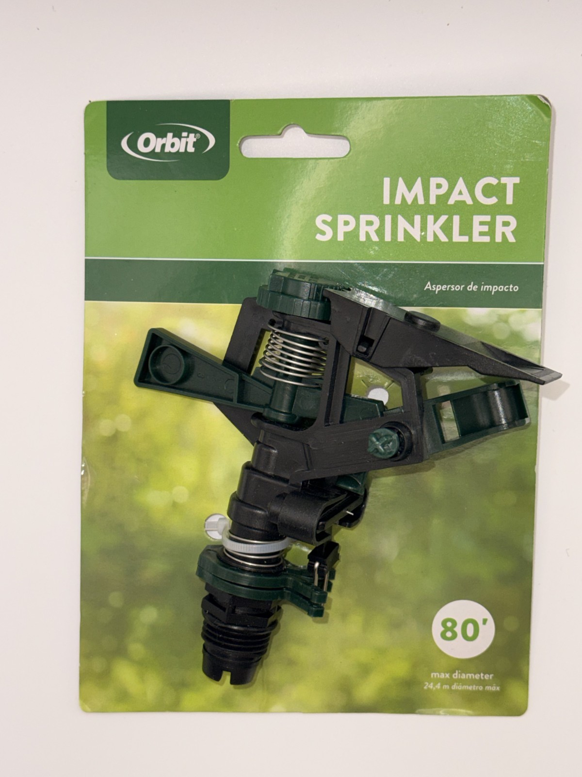 NEW Orbit 58007N-03 – Adjustable Impact Sprinkler 80′ Max Diameter 360° Coverage