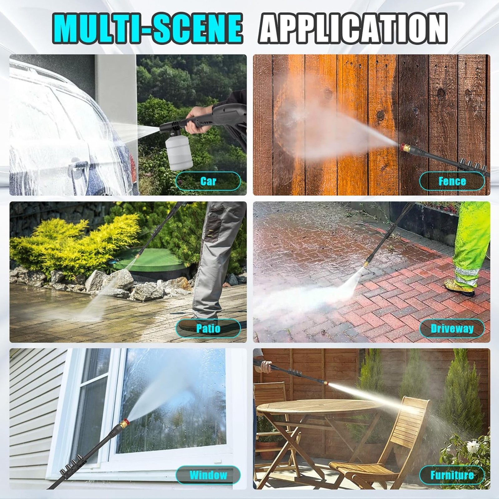 Electric Pressure Washer 4300 PSI MAX 2.8 GPM Portable Electric Power Washer