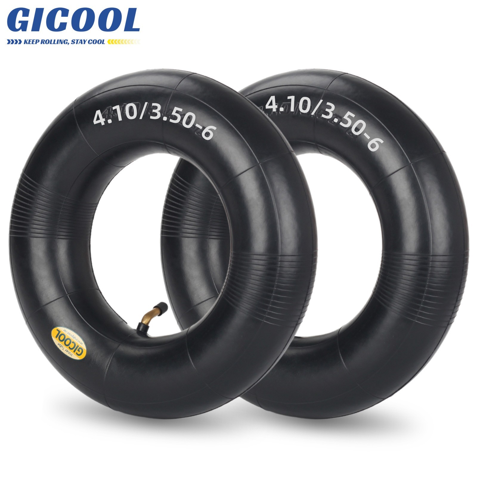 2 Pack 4.10/3.50-6 Replacement Inner Tube, 13″ Tire for Wheelbarrow Garden Wagon
