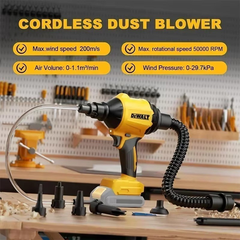 Dewalt 20V Cordless Air Blower Brushless Dust Removal Gun With Nozzle