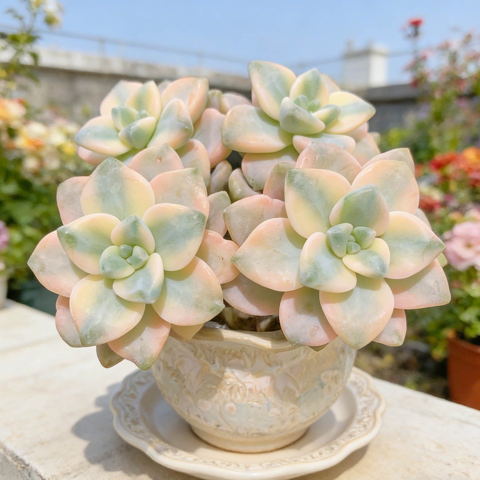 Graptoveria paraguayense bernalense variegatarare Succulents Plants Live, Bare r