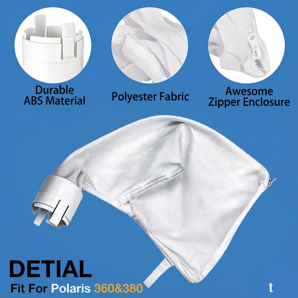 Pool Cleaner Bags All Purpose Filter Bag Replacement for Polaris 360 380，4 Pack