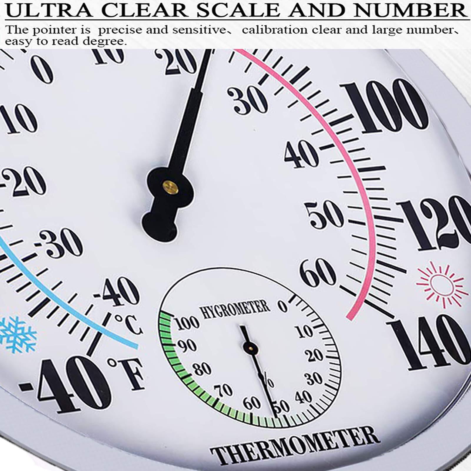 Indoor Outdoor Thermometer Large Wall Thermometer-Hygrometer Waterproof Does …
