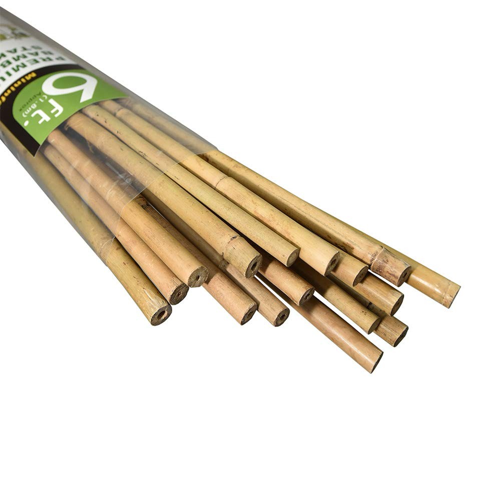 EcoFriendly 6ft Bamboo Plant Stakes for Tomatoes, Trees, Beans 20 Pack