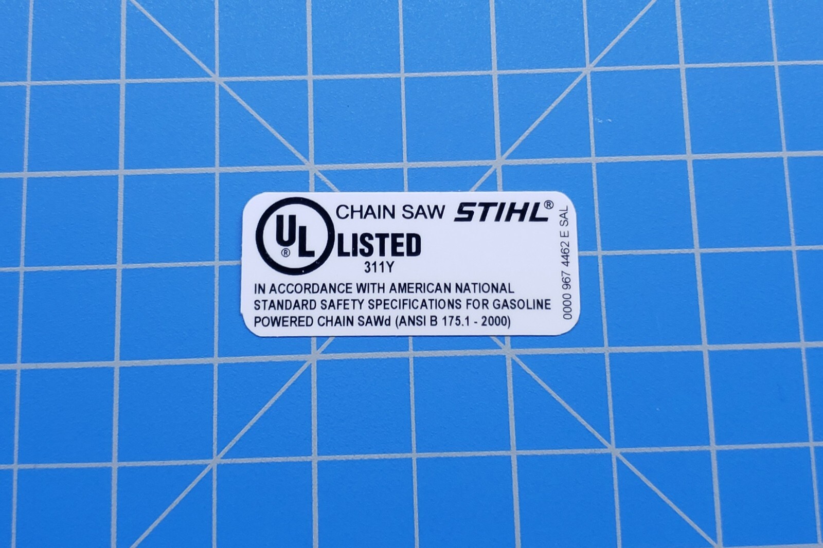 Stihl Decal / Sticker # 0000 967 4462, # 00009674462