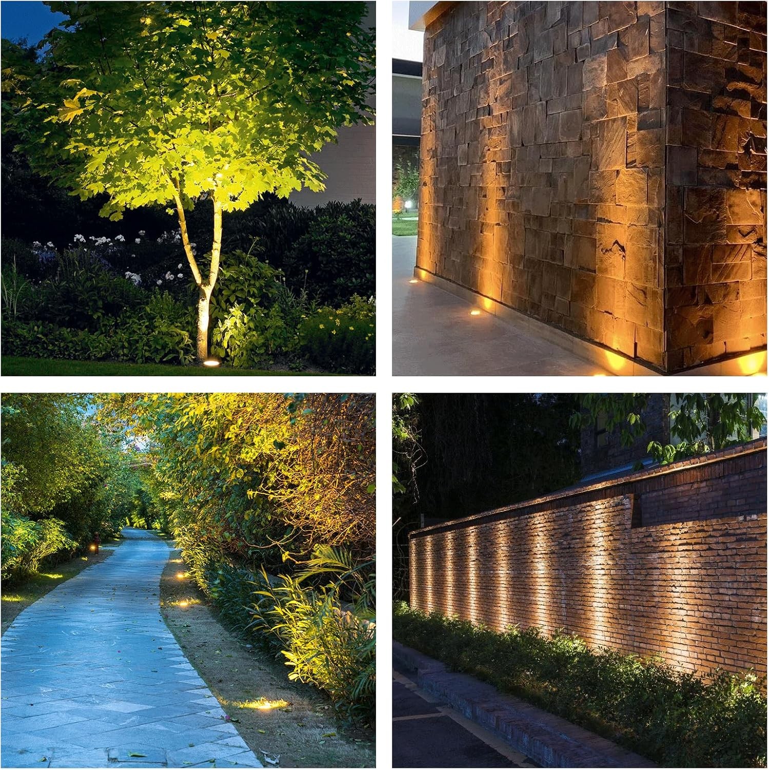 8 PCS 5W LED Landscape Lights In-ground Well Light 12V Garden Outdoor Lamp 6000K