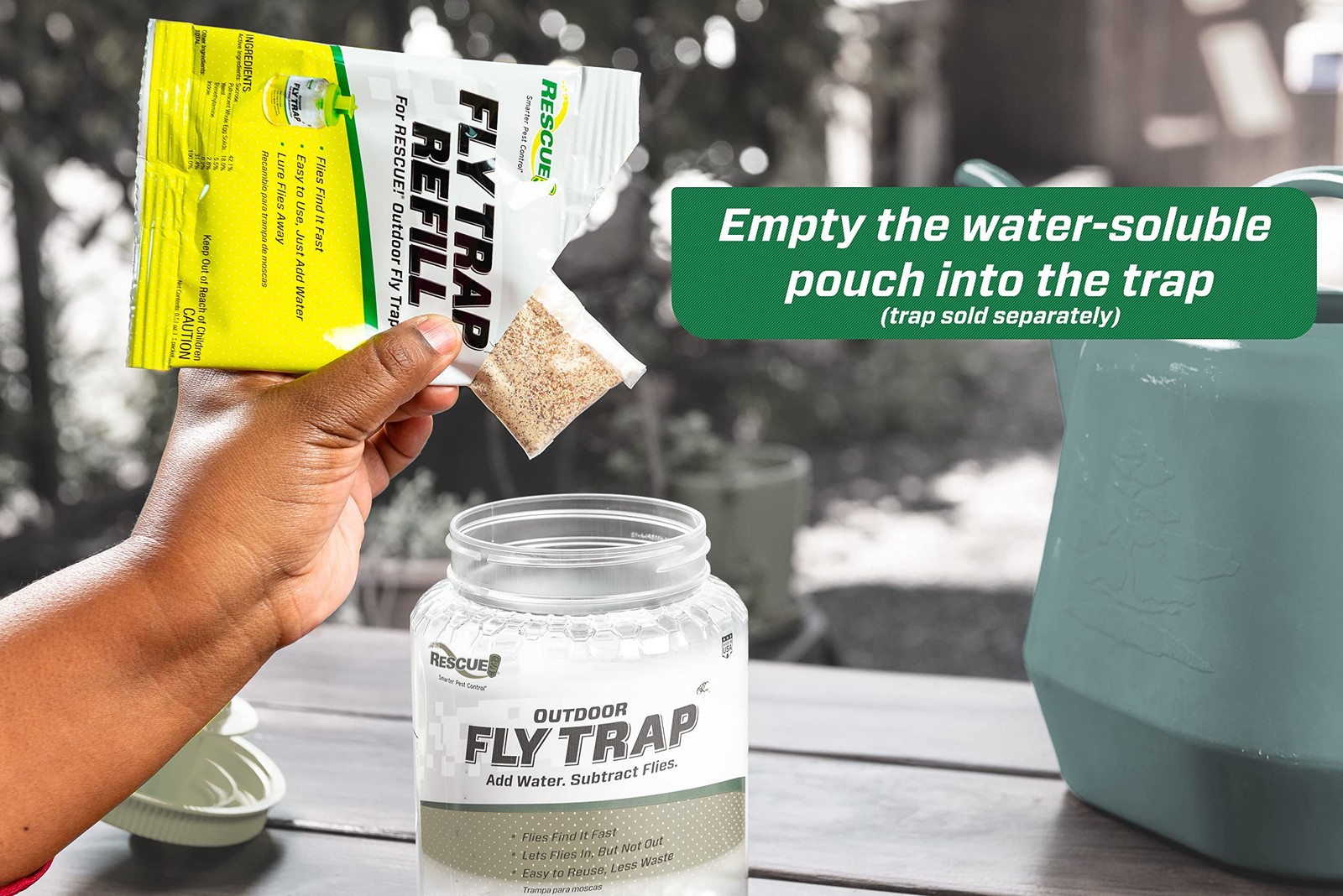 RESCUE Reusable Fly Trap Refill – Outdoor Use – 6 Pack