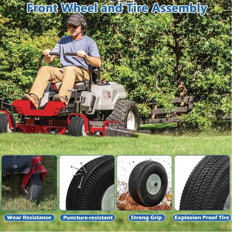 2 Flat Free Front Tires Replacement Toro 105-3471 TimeCutter 4.10/3.50-4