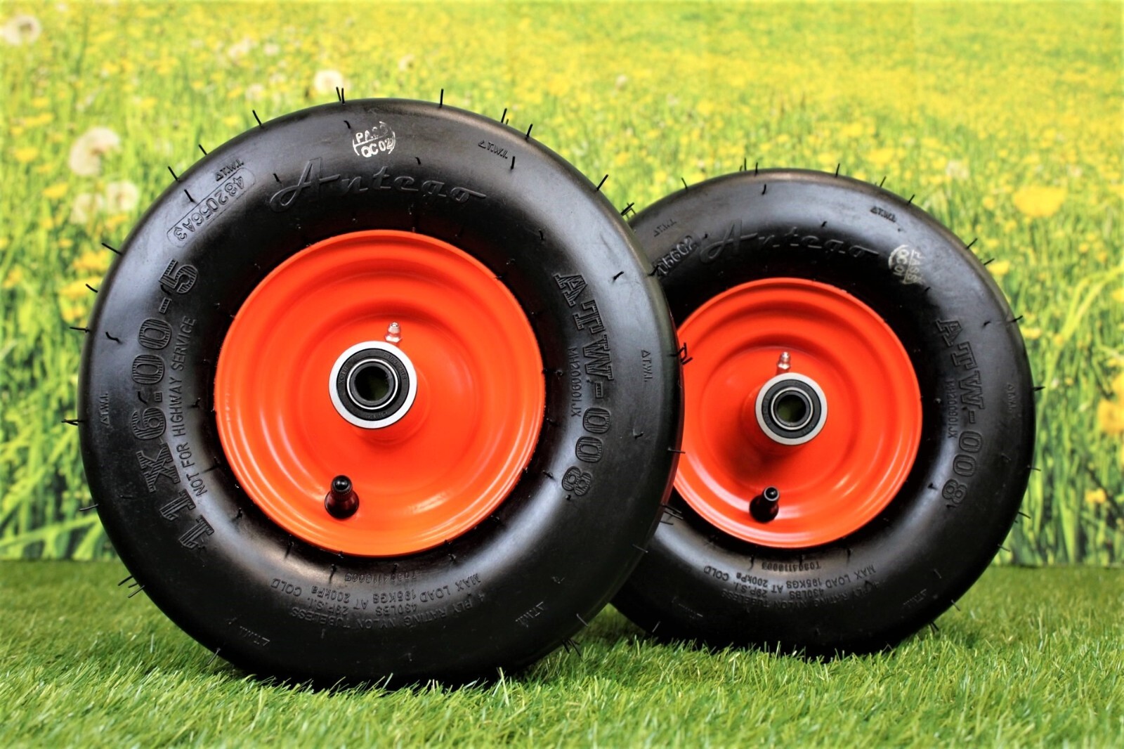 Antego Tire & Wheel – Set of Two Bad Boy 11×6.00-5 Pneumatic Assemblies
