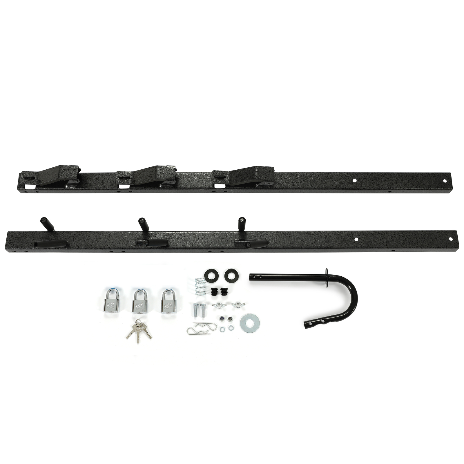 HECASA 3 Place Weeder Edge Trimmer Rack For OPEN Landscape Trailer Lockable