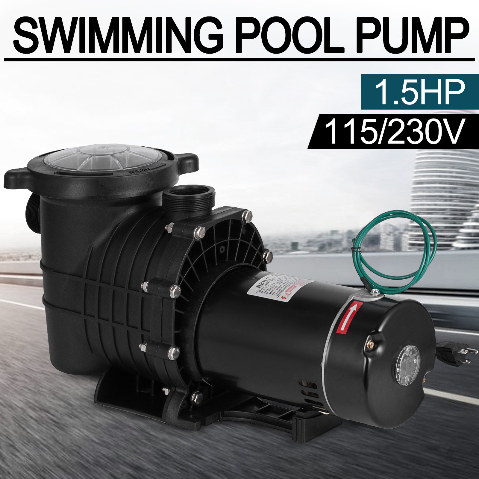 Hayward 1.5HP-2.5HP In/Above Ground Swimming Pool Pump w Motor Strainer Basket