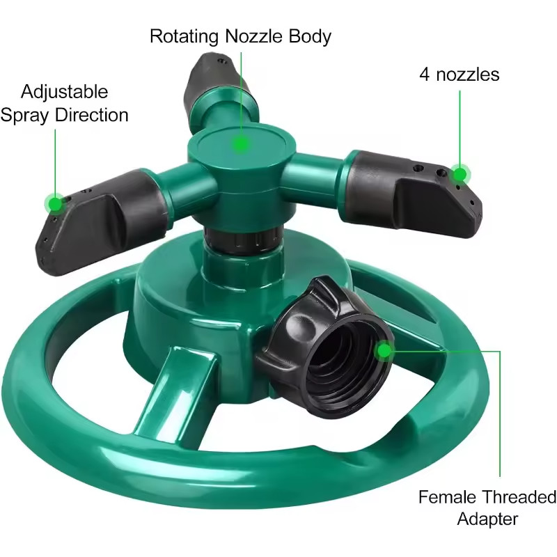 Sprinklers for Yard, Water Sprinkler Lawn, 360 Degree Rotating Lawn Green