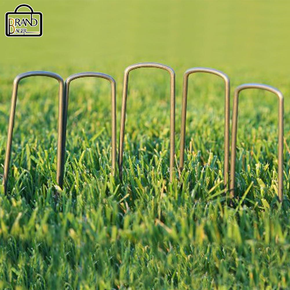 Galvanized 6 in Landscape Staples Garden Stakes Weed Barrier Fabric Pins 1000×