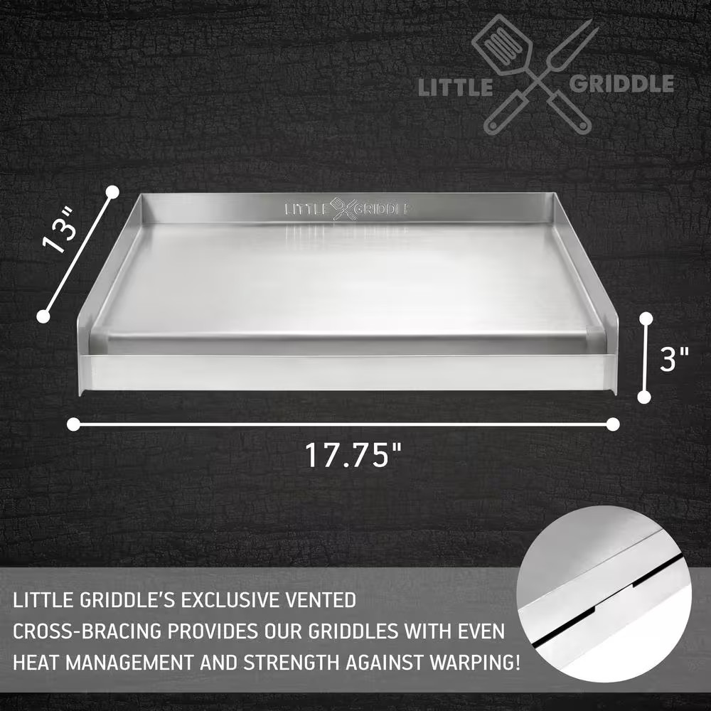 Universal 13 In. Stainless Steel BBQ Griddle