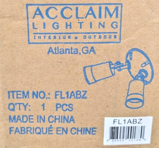 ACCLAIM 2-LAMP BRONZE DUAL ADJUSTABLE HEADS FLOOD LIGHT FIXTURE FL1-ABZ