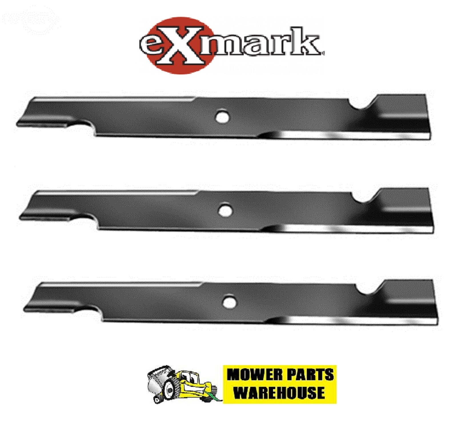3 EXMARK LAWN MOWER NOTCHED HI LIFT BLADES 60″ CUT 103-6403 103-6403-S