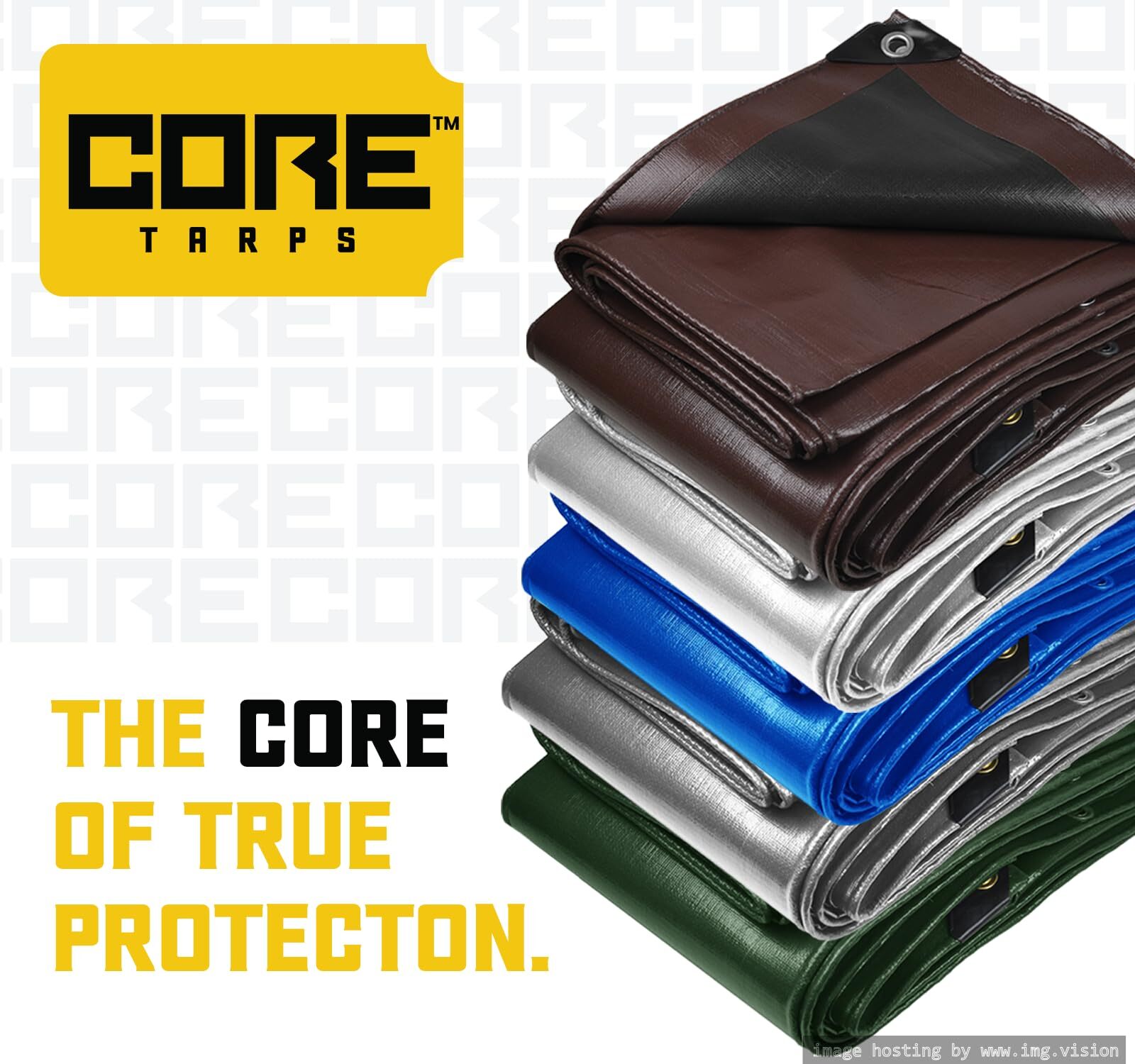 Core Tarps Classic 5 Mil Tarp Cover Waterproof UV Resistant Rip and Tear roof