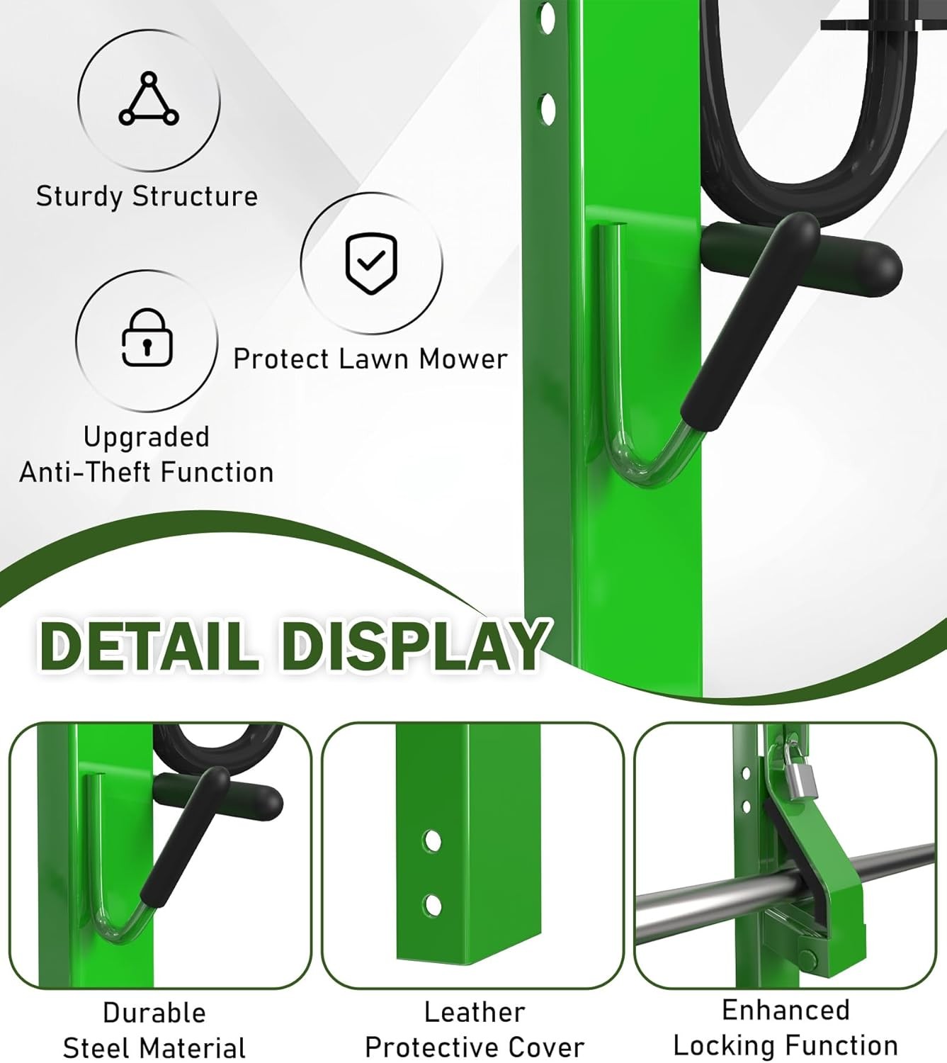 3-Place Weeder Trimmer Rack Holder for open Landscape Truck Trailer Lockable new