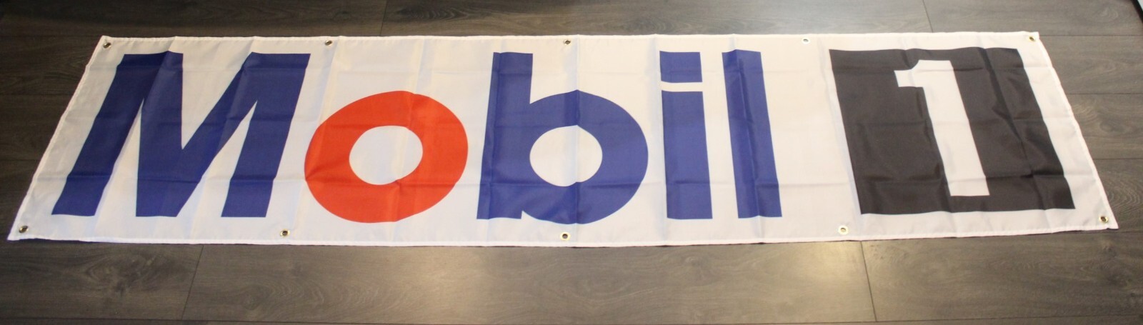 Mobil One 1 Banner Flag Big 2×8 feet Motor Oil Mechanic Garage Racing