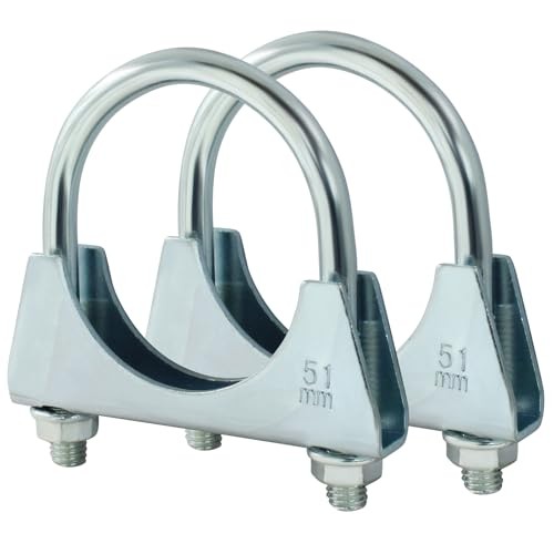 2″ U Heavy Duty U-Bolt Clamp, 2 Inch Stainless Steel Muffler Clamps 2Inch
