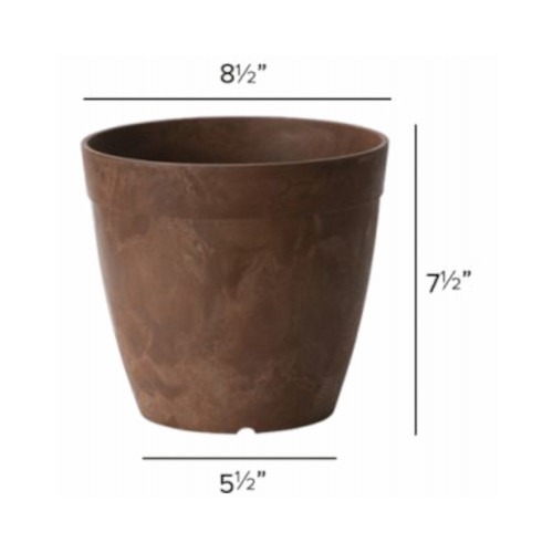 Novelty 03082 ArtStone Dolce Water-Minder Planter, Plastic, Rust, 8 In. Round –
