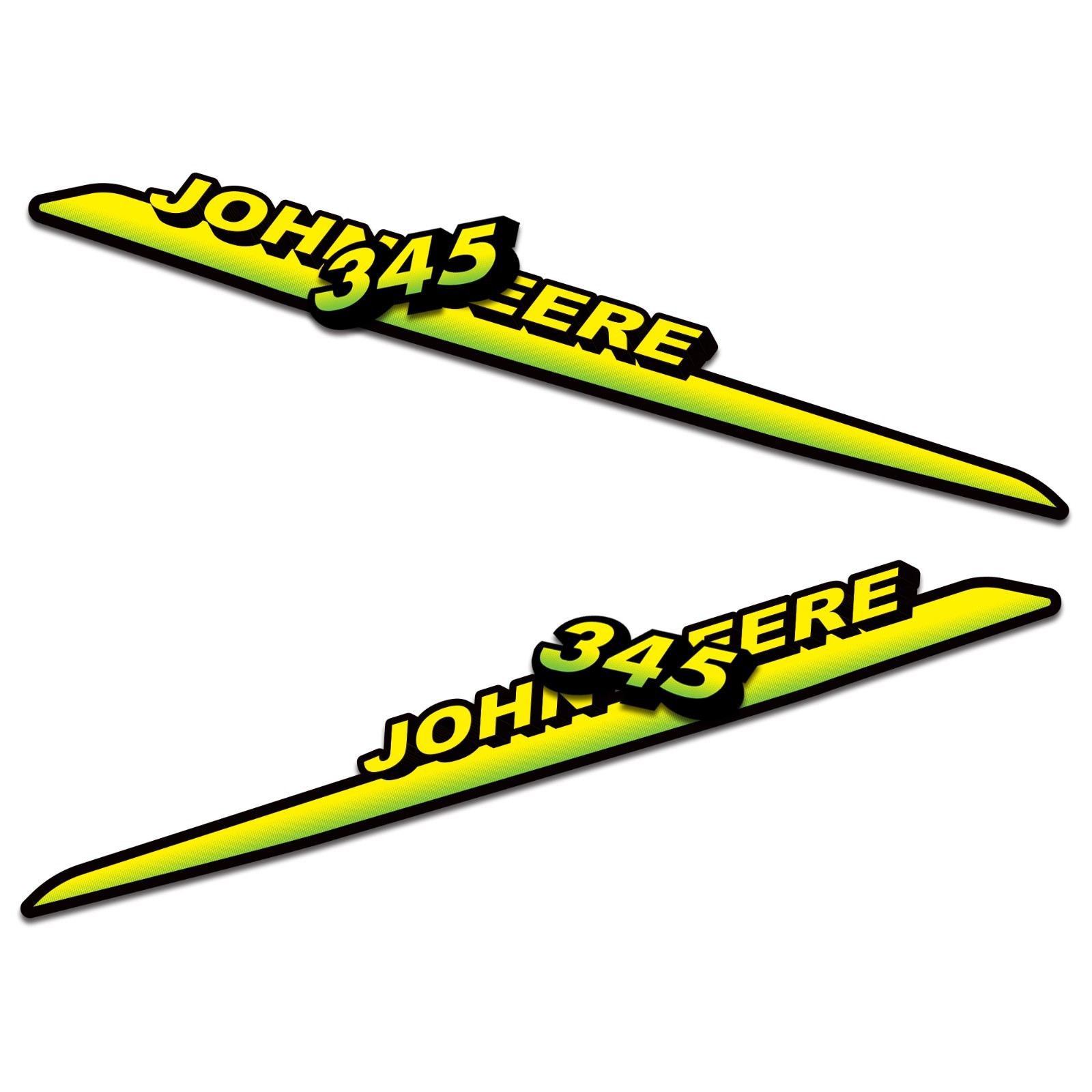 New Replacement Decal Set for John Deere 345 Lawn Tractor Hood Vinyl Sticker Kit
