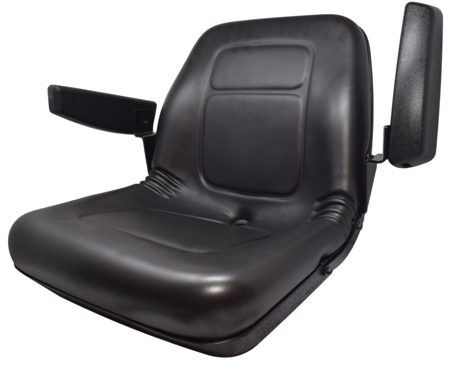 High Back Lawn Mower Seat w/ Armrests Black Gravely, Husqvarna, Hustler
