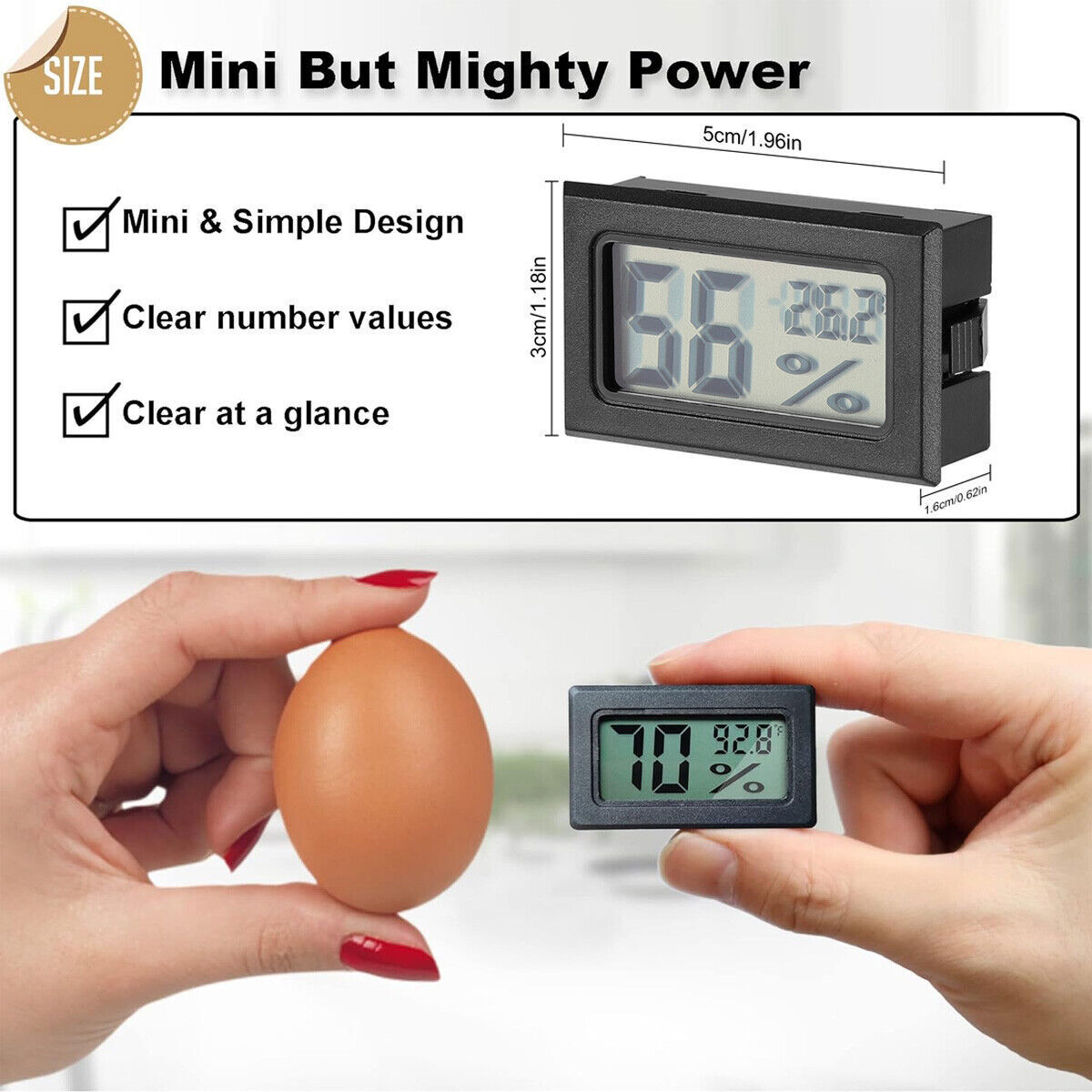 5 PCS Digital LCD Indoor Temperature Humidity Meter Thermometer Hygrometer US