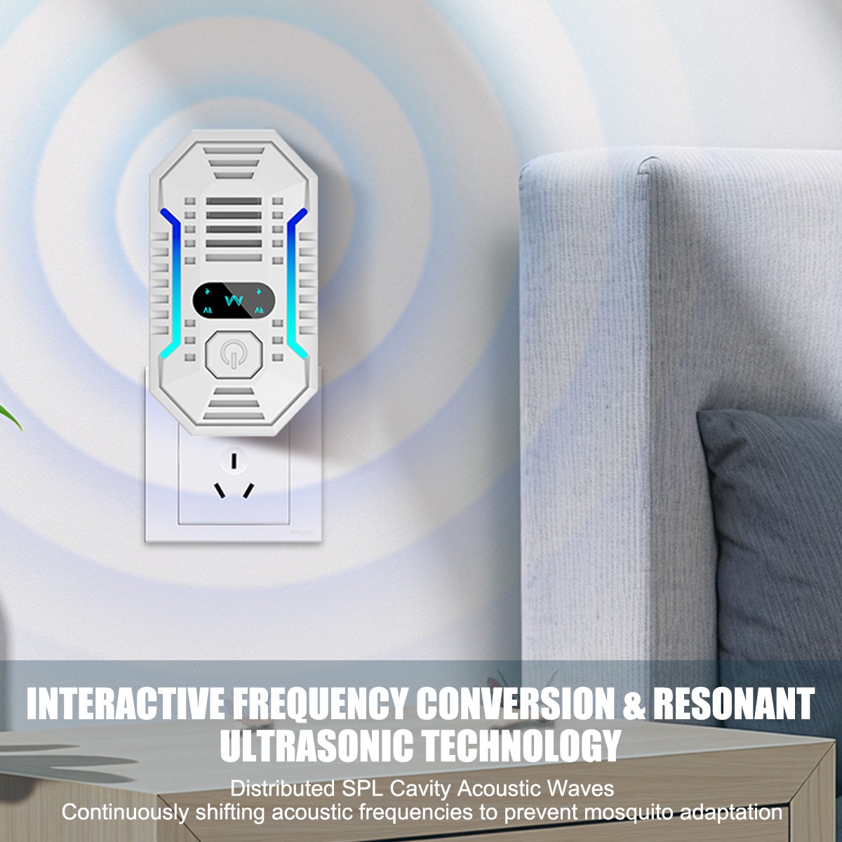 Ultrasonic Plug in Pest Repellent Control Flea Insects Mosquitoes Rats Mice Bugs