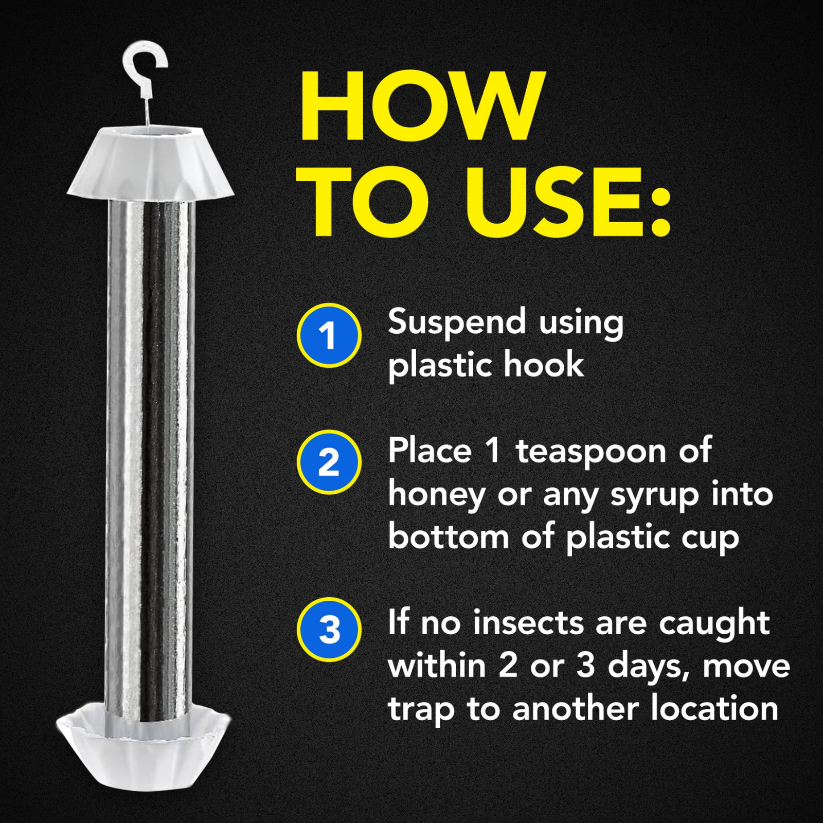 (4 Pack) Raid Fly Stick Trap Window Patio Flying Insect Gnat Bug Catcher – NEW