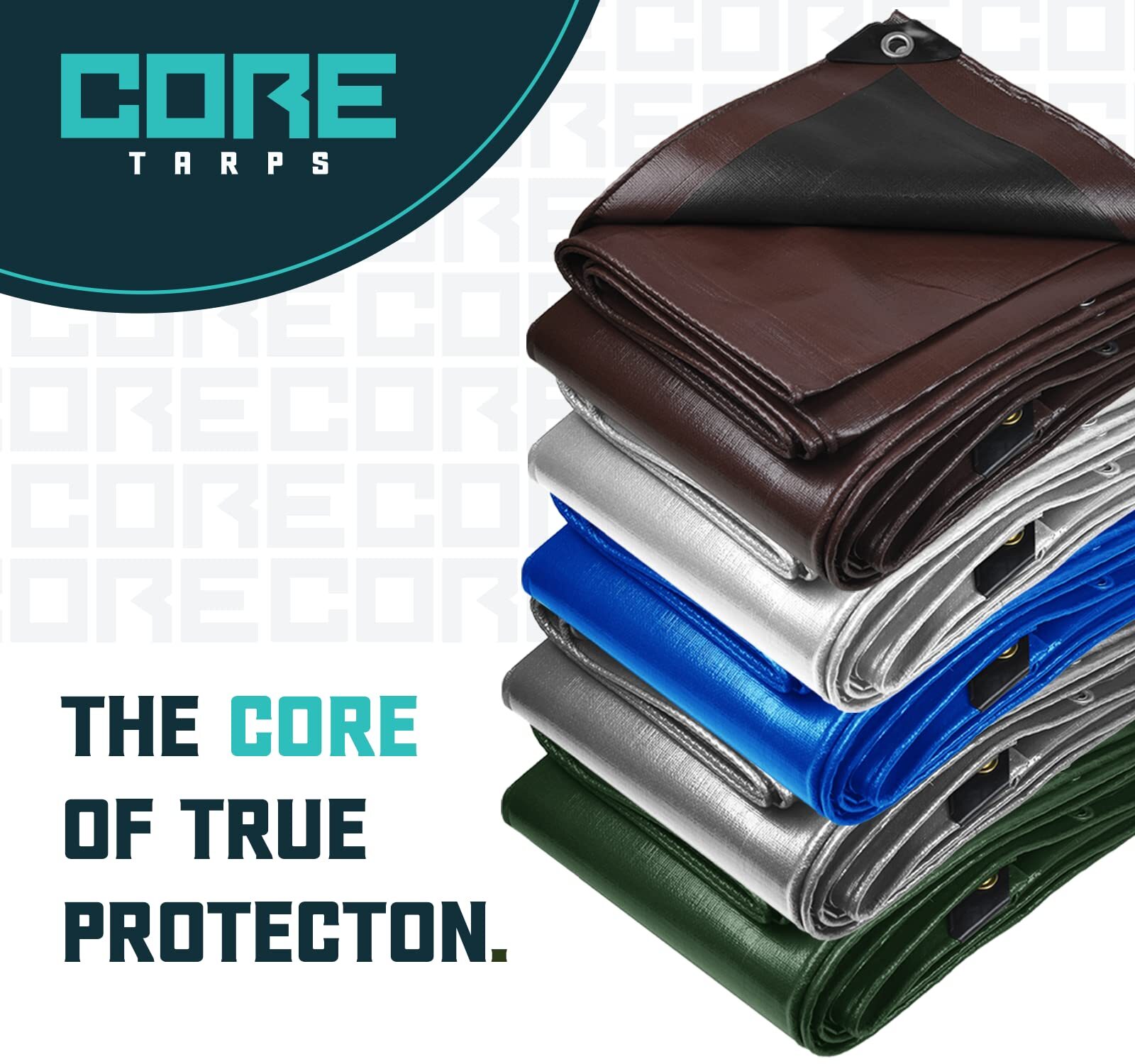 Core Tarps Extra Heavy Duty 16 Mil Tarp Cover Waterproof UV Resistant Rip and