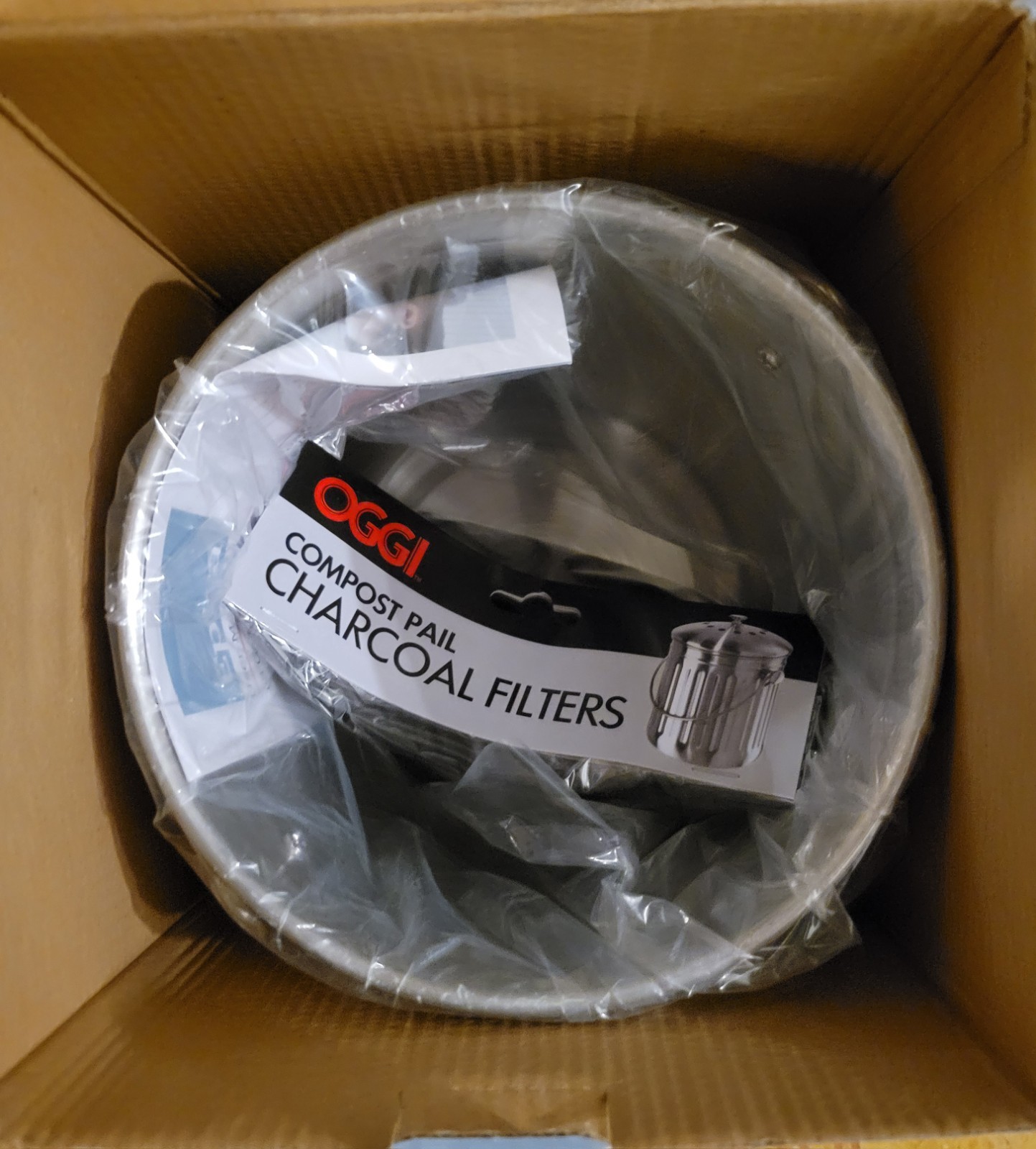 EPICA Stainless Steel Compost Bin Pail 1.3 Gallon-Includes Charcoal Filter