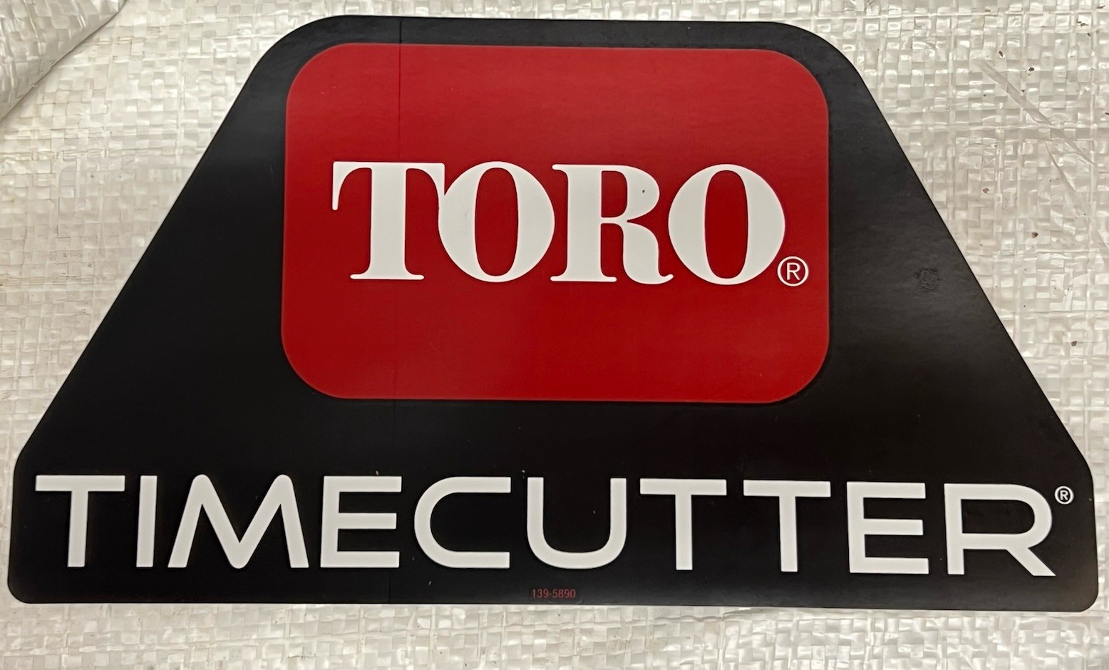 TORO TimeCutter Decal Sticker 139-5890 Genuine OEM
