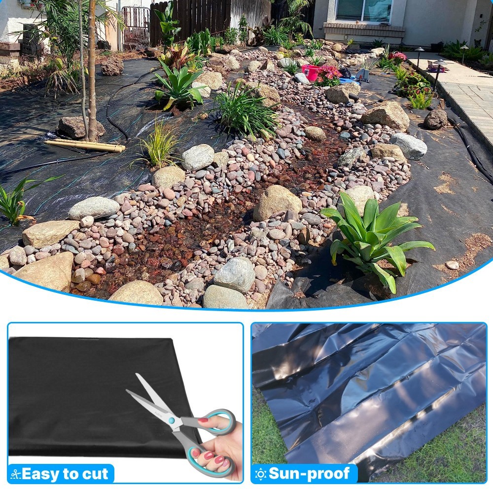 8 / 20 / 40MIL Weather Resistant Pond Liner Fish Liner Landscaping For Garden US
