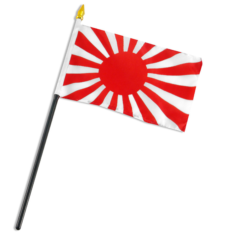 Japan Japanese Battle Rising Sun Naval Flag 4″x6″ Desk Table Stick