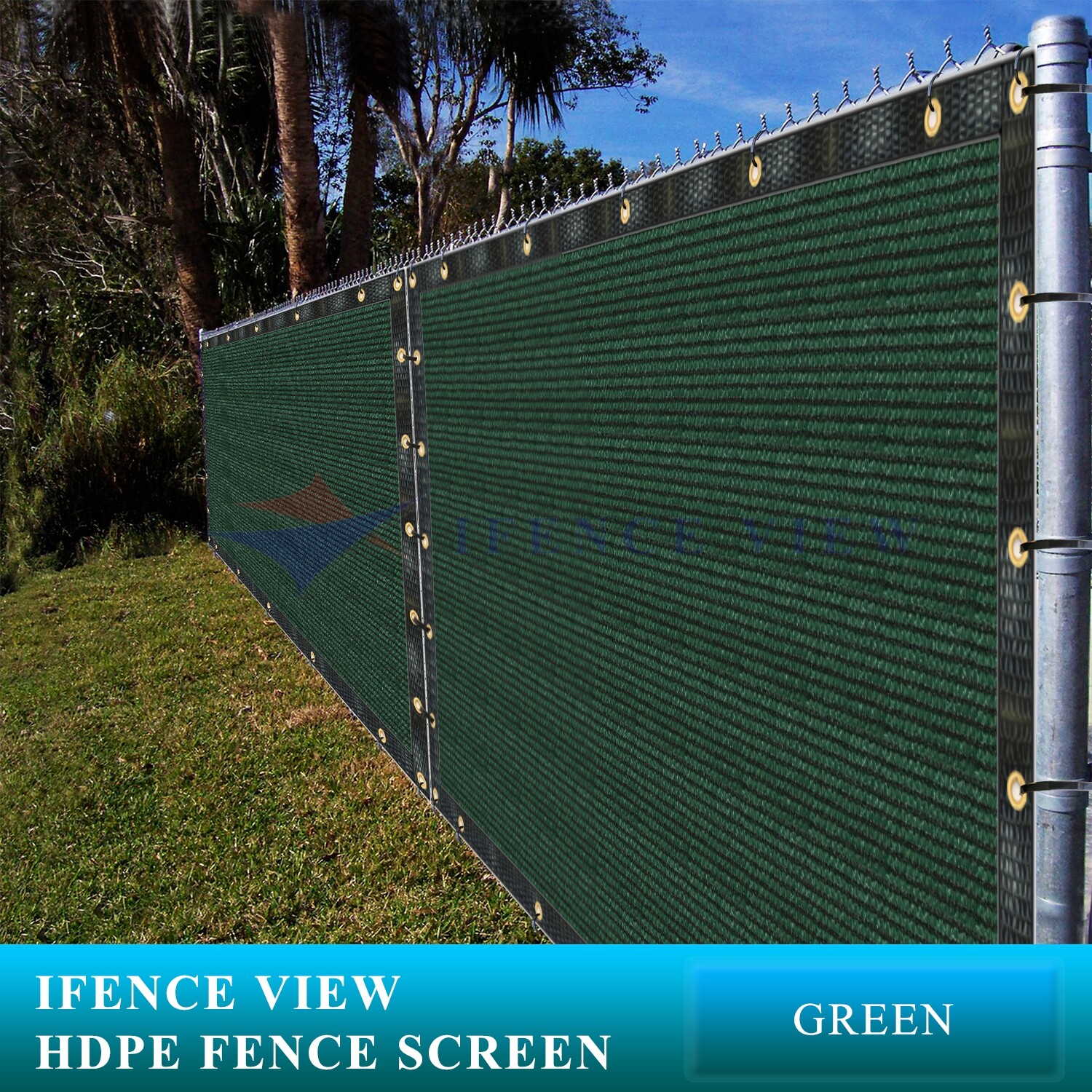 Ifenceview 2’x3′-2’x100′ FT Green Fence Privacy Screen Mesh Net Garden Outdoor