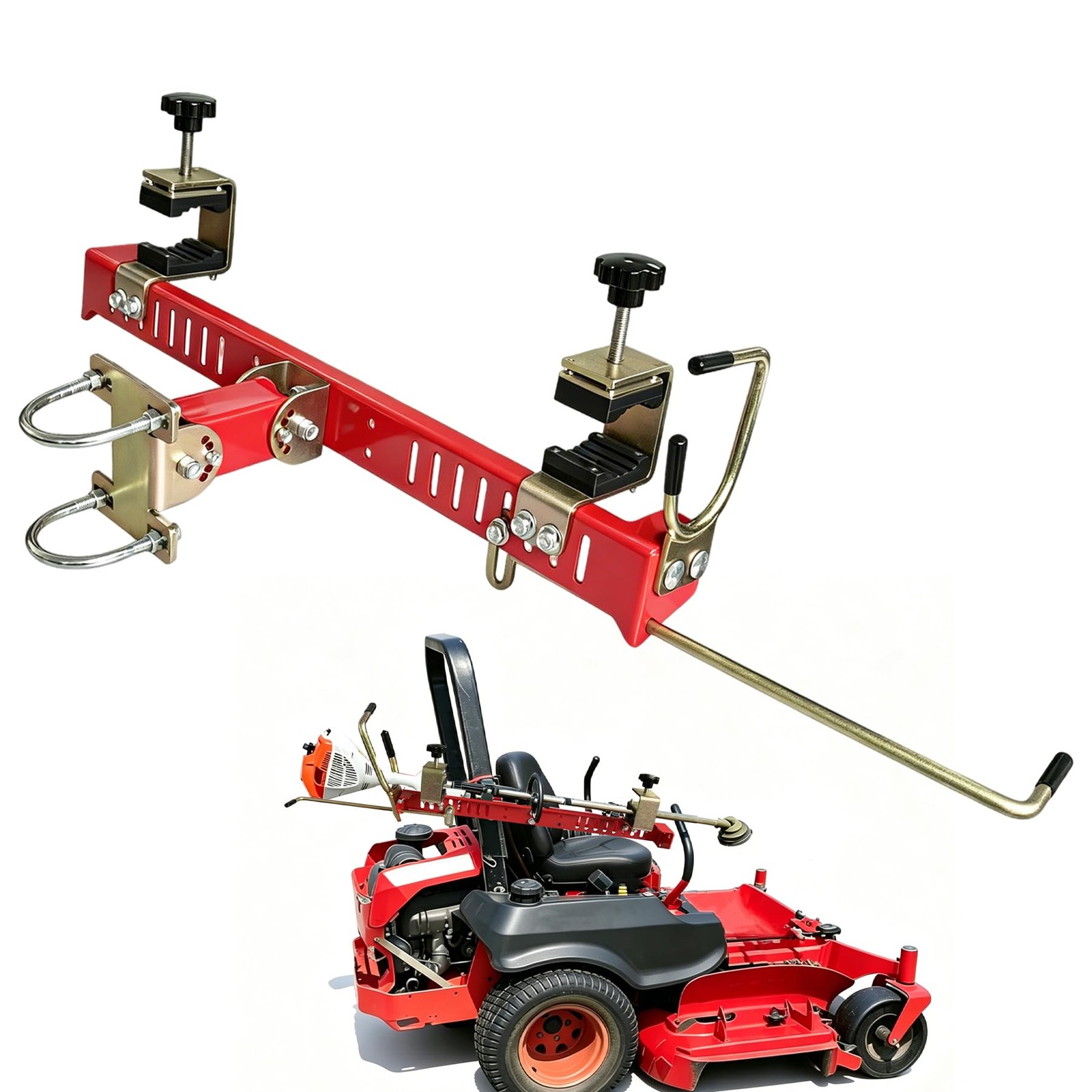 FUYEAR Zero Turn Mower Trimmer Holder, Adjustable for 1″-2″ ROPS Roll Bars, C…